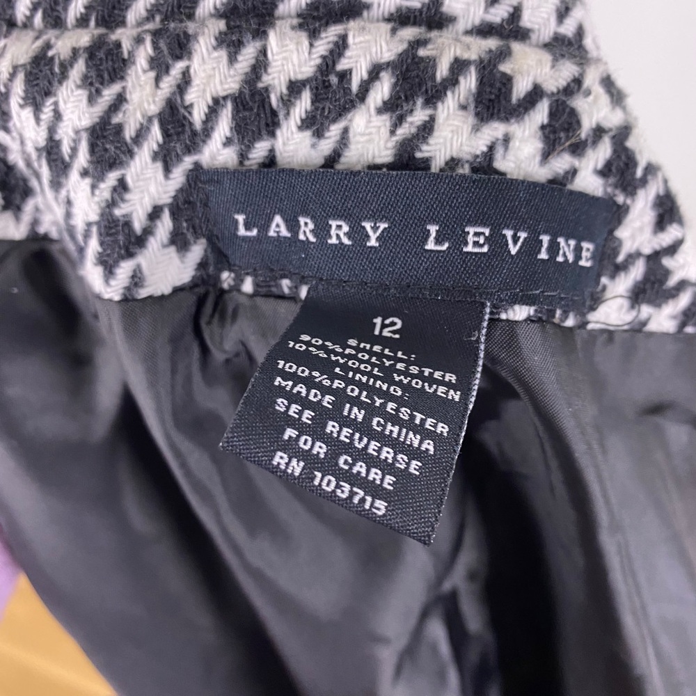 Larry Levine Houndstooth Button Down Jacket 12 - image 3